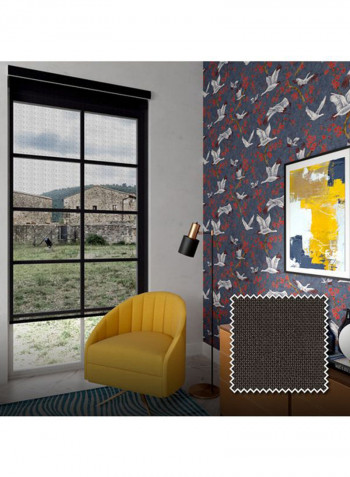 Single Sunscreen Roller Window Shade Black 200x200cm