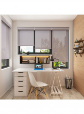 Single Sunscreen Roller Window Shade Grey/White 200x200cm