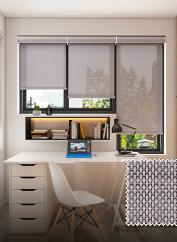 Single Sunscreen Roller Window Shade Grey/White 200x200cm