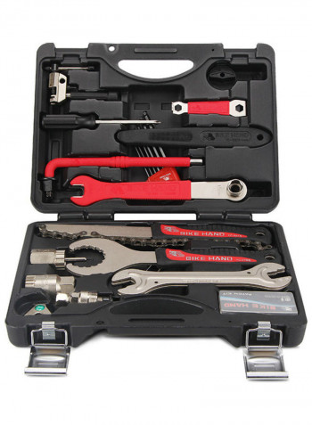 18-Piece Multifunctional Bike Repairing Tool Kit 32x25x7cm