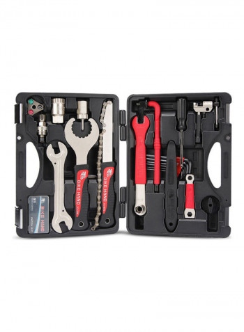 18-Piece Multifunctional Bike Repairing Tool Kit 32x25x7cm