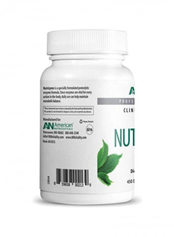Nutrizine Dietery Supplement - 450 Capsules
