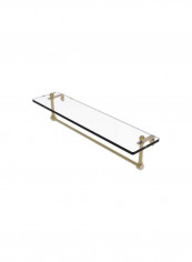 Integrated Towel Bar Glass Shelf Clear/Gold 22x5inch