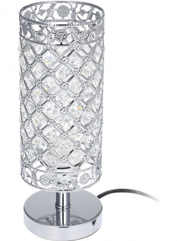 Decorative Crystal Table Lamp Silver 27.00 x 13.00 x 13.00centimeter