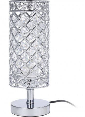 Decorative Crystal Table Lamp Silver 27.00 x 13.00 x 13.00centimeter