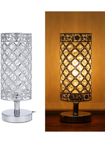Decorative Crystal Table Lamp Silver 27.00 x 13.00 x 13.00centimeter