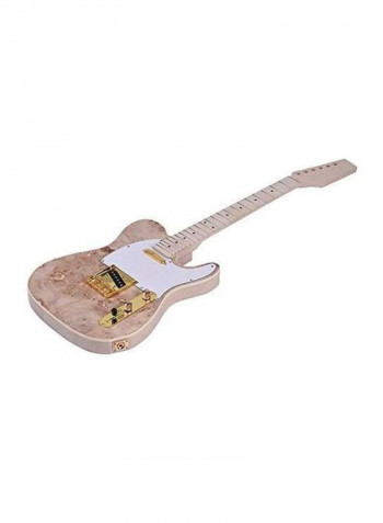TL Tele Style Unfinished Electric Guitar DIY Kit Basswood Body Burl Surface Maple Wood Neck And Fingerboard