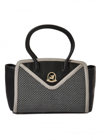 Portable Polyurethane Shoulder Bag Black