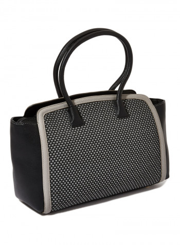 Portable Polyurethane Shoulder Bag Black