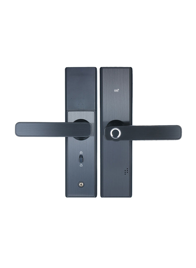 Burglarproof Household Security Fingerprint Door Lock Black 13.5centimeter