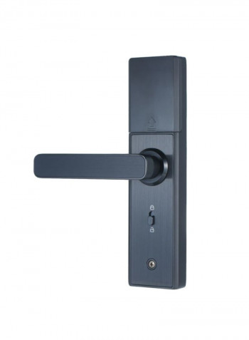 Burglarproof Household Security Fingerprint Door Lock Black 13.5centimeter