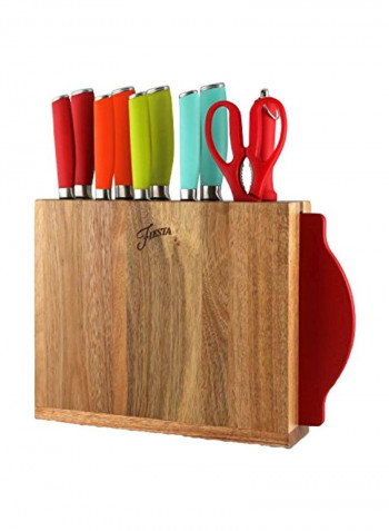 12-Piece Silicone Cutlery Set Beige/Green