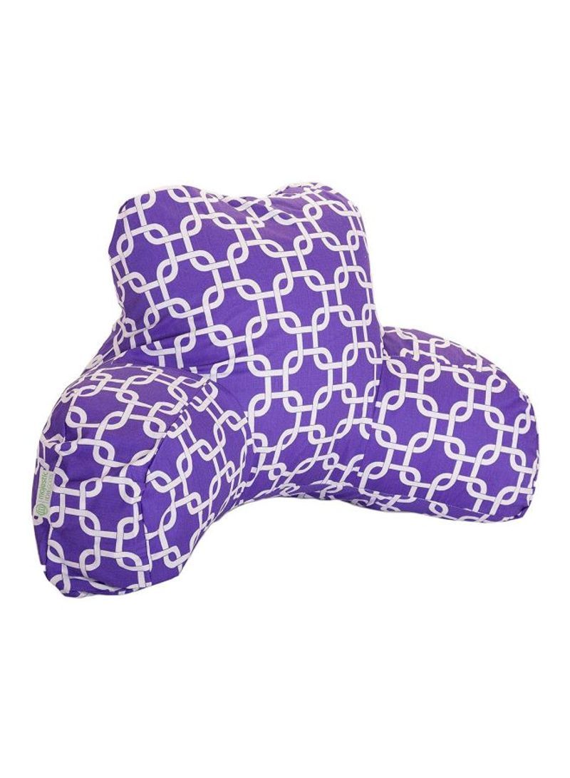 Links Reading Pillow Polyester Purple/White 33x6x18inch