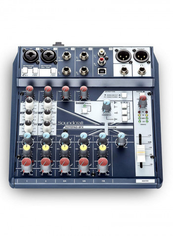 Analog Mixing Console With USB Lexicon Effects NOTE PAD 8FX Multicolour