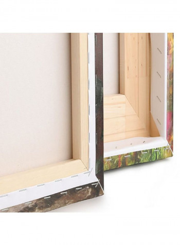 4-Piece Molten Gold Large Modern Canvas Wall Art Multicolour