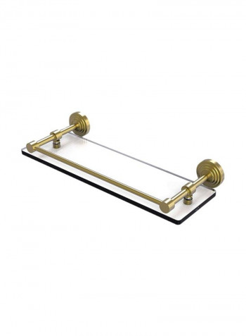 Waverly Place Collection Gallery Rail Glass Shelf Gold/Clear 16inch