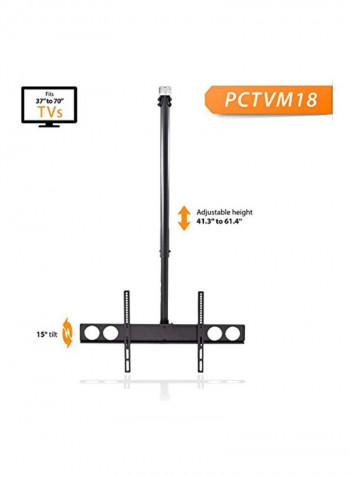 Adjustable TV Ceiling Mount Black