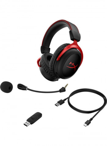 Hyperx Cloud II Wireless Gaming Headset With Mic For PS4/PS5/XOne/XSeries/NSwitch/PC Black/Red