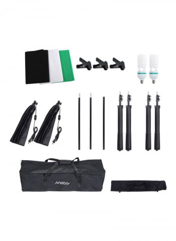 Photography Softbox Lighting Kit Black/White/Green