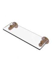 Vanity Bevelled Edges Glass Shelf Clear/Gold 16inch