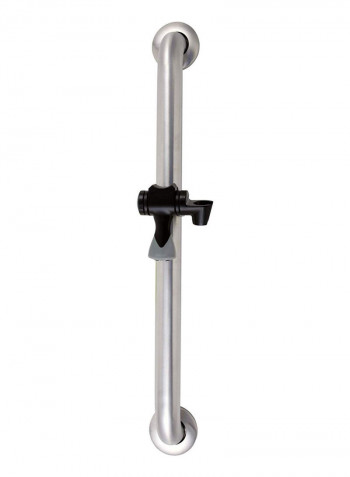 Adjustable Slide Grab Bar Silver/Black 24inch