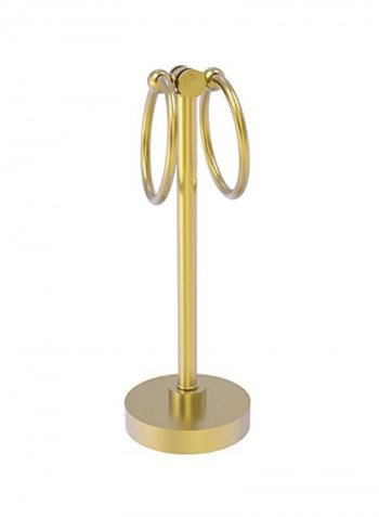 Southbeach Collection 2-Ring Guest Towel Holder Gold