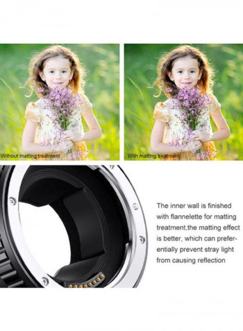 EF-E Electronic Mount Adapter For Canon EF/EF-S Lens-SONY E-Camera Attachment And Electronic Contacts Black/Silver