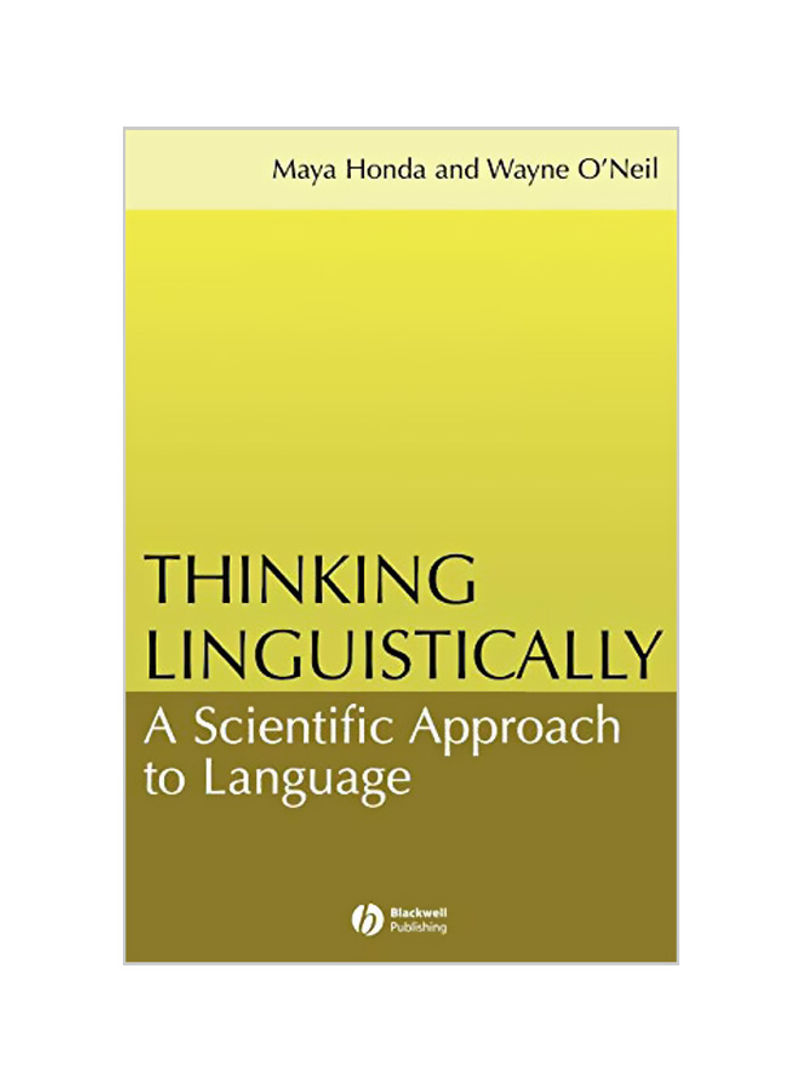 Thinking Linguistically Hardcover