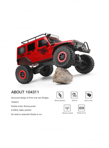 4WD Jeep Car SUV Brushed Motor Remote Control Off-road Crawler Car