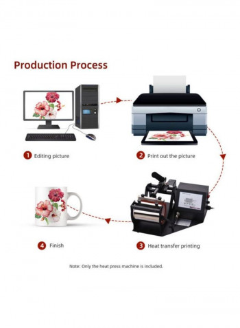 Heat Press DIY Machine With Display for Cups Black