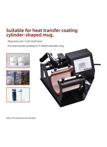 Heat Press DIY Machine With Display for Cups Black