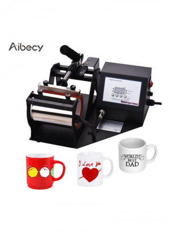 Heat Press DIY Machine With Display for Cups Black