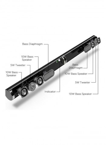 Echo Wall Home Theater Surround Stereo Speaker Black