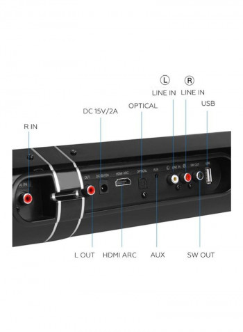 Echo Wall Home Theater Surround Stereo Speaker Black