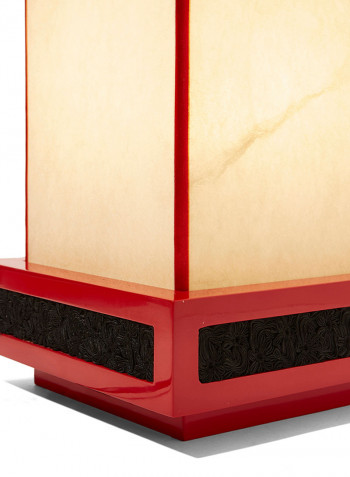 Tsar Table Lamp Beige/Red 23x23x42centimeter