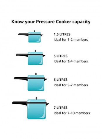 Concord Stainless Steel Pressure Cooker Silver/Black