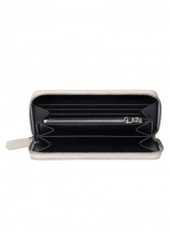 Basic Logo Detail Zip Around Clutch Light Pink