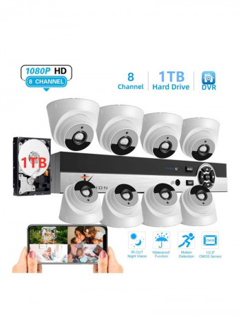8-Channel Surveillance Camera With XVR Kit