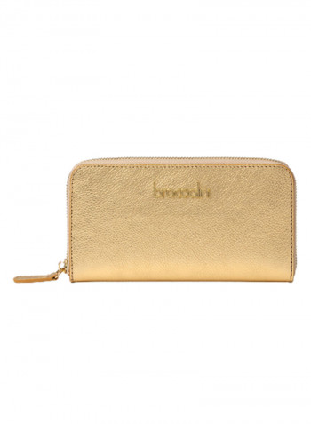 Basic Logo Detail Clutch Gold