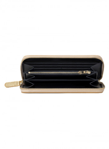 Basic Logo Detail Clutch Gold