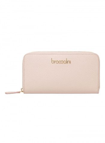 Basic Logo Detail Clutch Light Pink