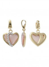 18 Karat Yellow Gold 0.04 Carat Diamond Heart Pendant
