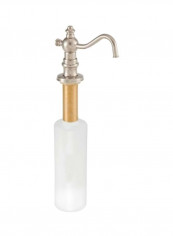 Victorian Style Soap Dispenser White/Beige 3x3x10inch