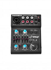 5-Channel Audio Mixer PAD20MXU Black