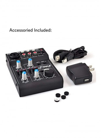 5-Channel Audio Mixer PAD20MXU Black