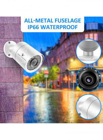 8-Piece Full HD IR 2MP Night Vision Home Security Surveillance Camera Kit
