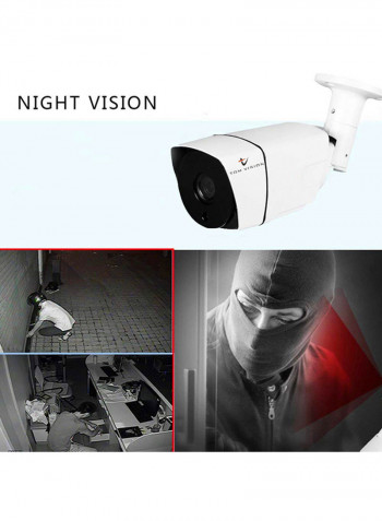 8-Piece Full HD IR 2MP Night Vision Home Security Surveillance Camera Kit