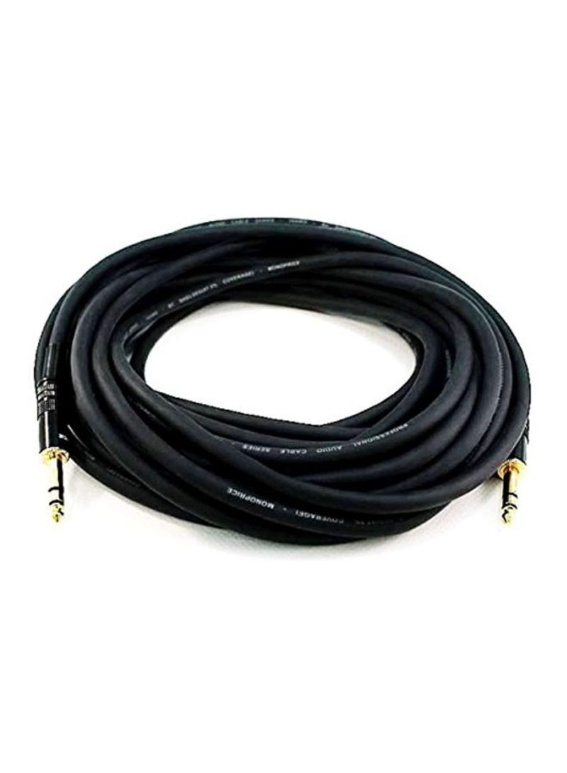 Male To Male TRS Cable Cord 100feet Black