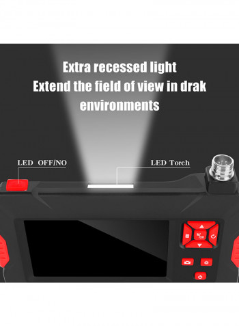 4.3 Inches LCD Screen 1080P High Definition IP68 Handheld Endoscope Industrial Home Endoscopes with 9 LEDs 8mm Camera Diameter 2 Megapixels Magnifier Compatible With Android Ios 19.5 x 18.0 x 6.6cm multicolour
