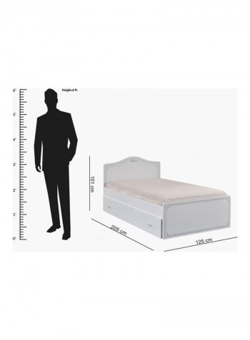 Flora Twin Bed White 205x101x125cm